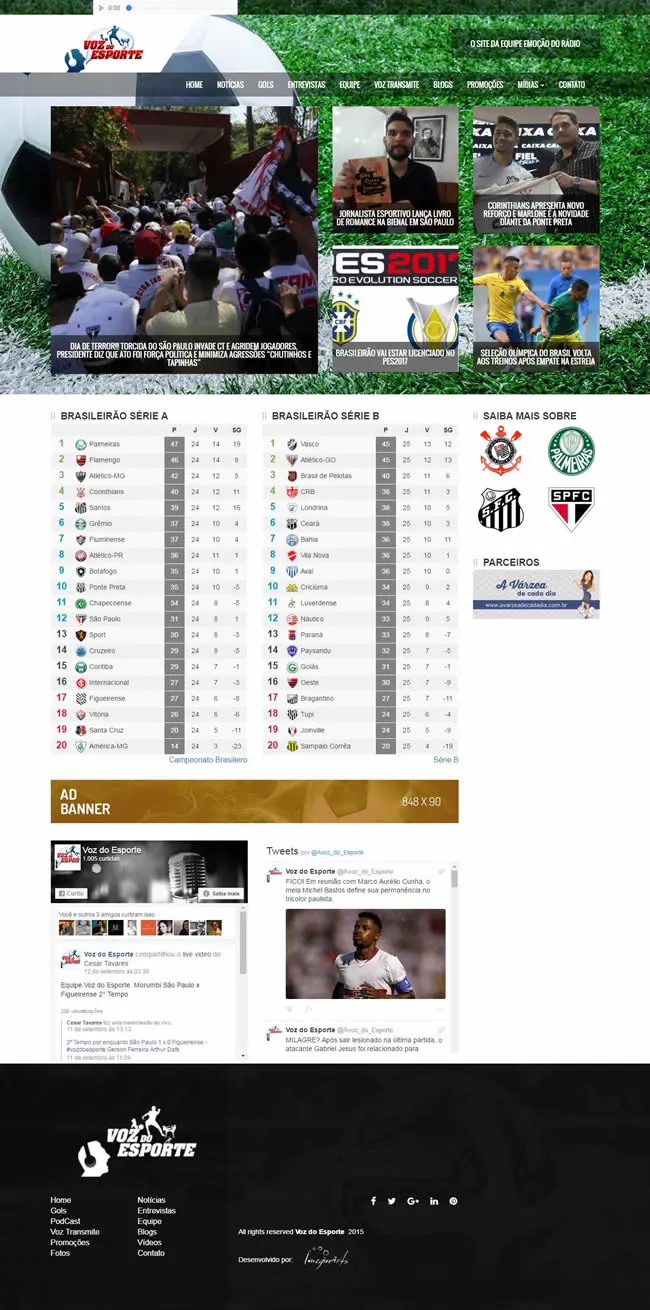 WebSite Radio Voz do Esporte